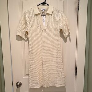 The Drop crochet dress with slip